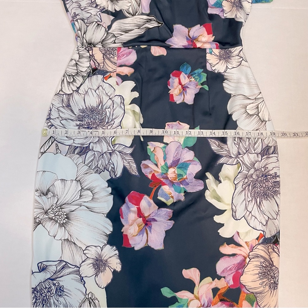ASOS Women’s Blue Floral Short Sleeve Midi Dress Sz 6 - Picture 8 of 10